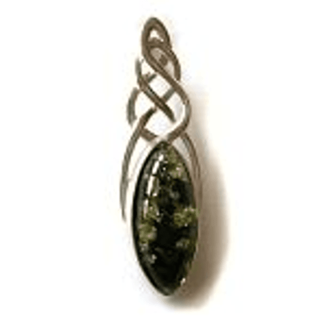 Green Amber pendant - AH003