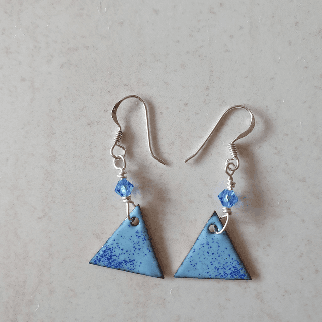 Blue enamel earrings - EE107