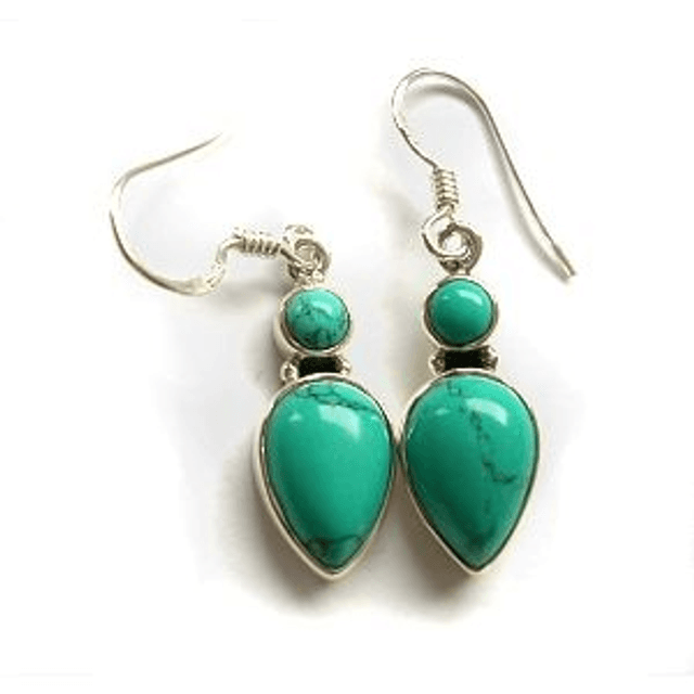 Turquoise and sterling silver earring - kue018